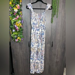 -💙2/$40💙NWOT fflmyuhuliu Flutter Strap Printed Maxi Dress Size M/Large